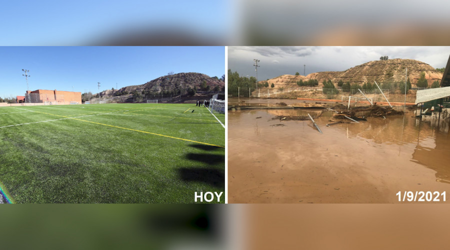 El campo de fútbol del Arroyo recupera su actividad